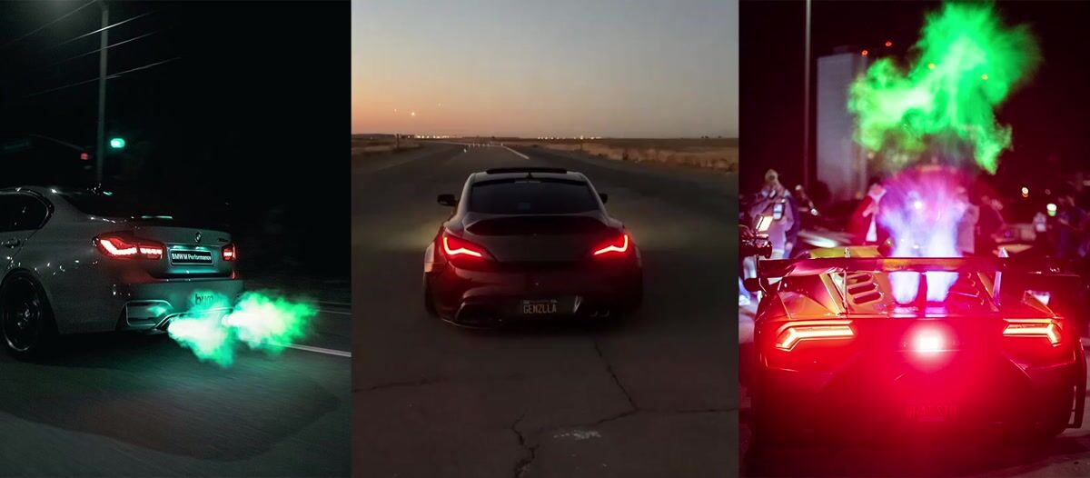 Colorful Exhaust Flame Paste Dragon's Breath